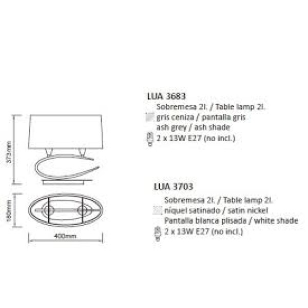 Настольная лампа Mantra Lua 3683