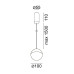 BALL M, D100mm, H1500mm, LED 7W, 3000К, черный (03.1000.7.930.BK)