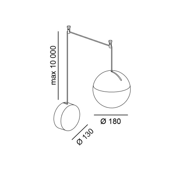 BALL L, D180mm, LED 28W, 3000К, черный (02.1800.28.930.BK)