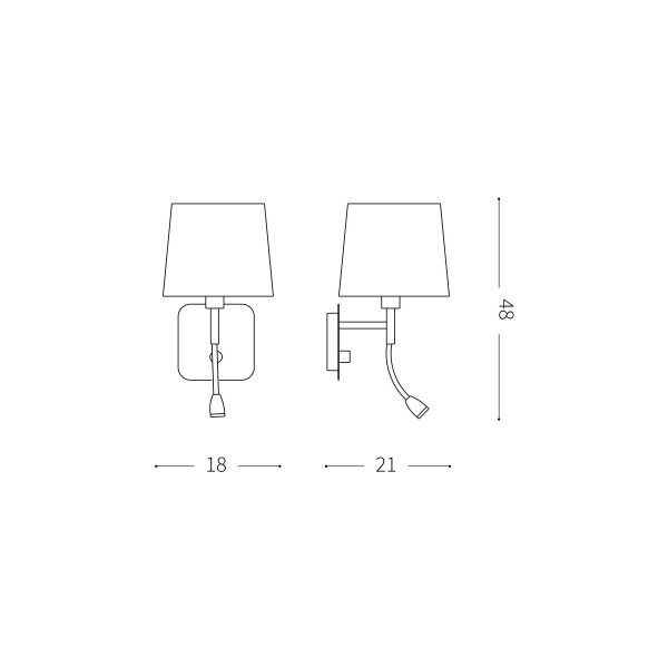 Бра IDEAL LUX NORDIK AP2