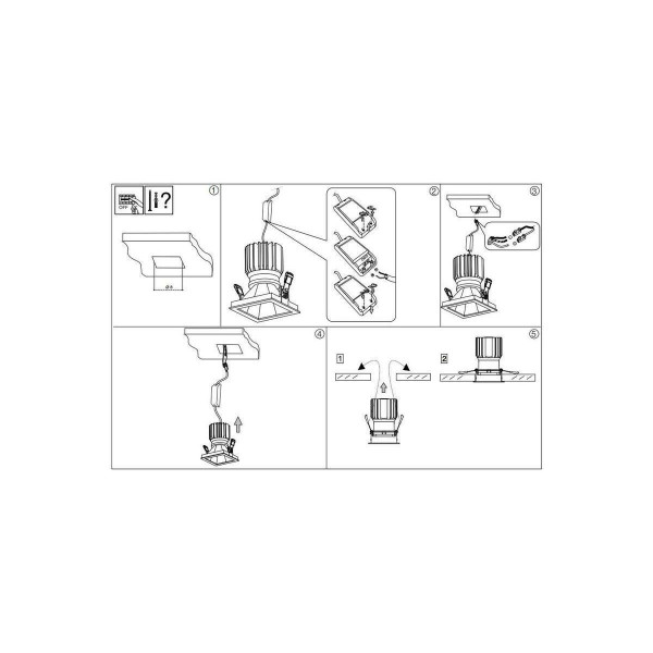 Точечный светильник IDEAL LUX GAME SQUARE BLACK WHITE