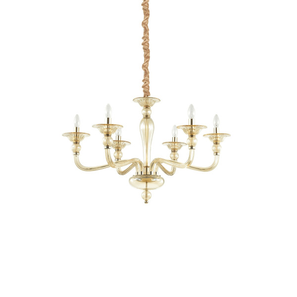 Люстра IDEAL LUX DANIELI SP6 AMBRA