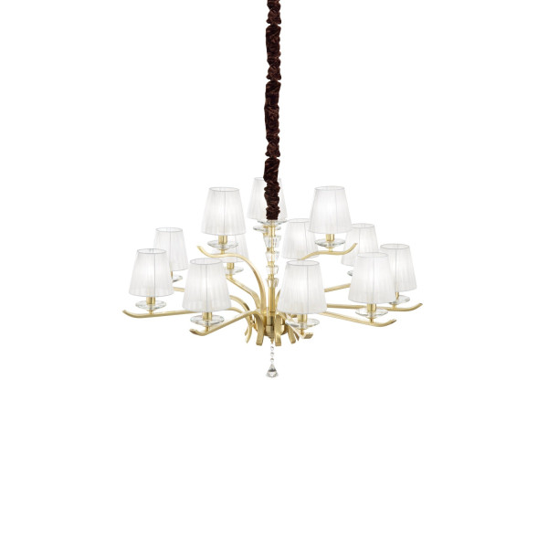 Люстра IDEAL LUX PEGASO SP12 OTTONE SATINATO
