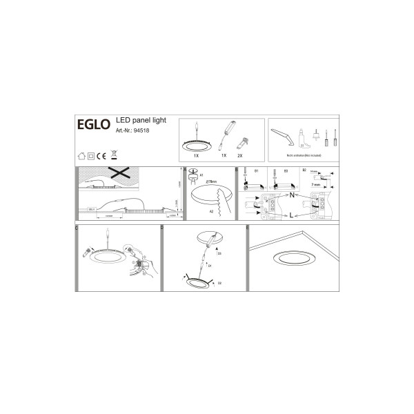 Точечный светильник EGLO 94518