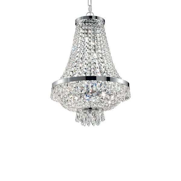 Хрустальная люстра IDEAL LUX CAESAR SP6 CROMO