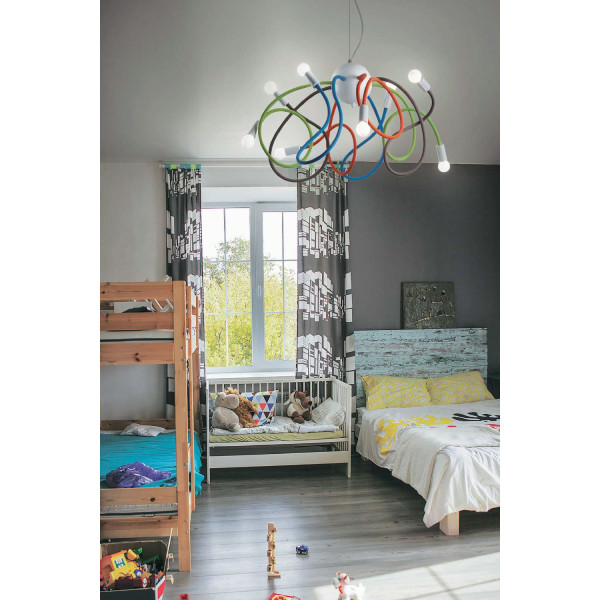 Детская люстра IDEAL LUX MULTIFLEX SP8 COLOR