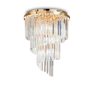 Кришталева люстра IDEAL LUX CARLTON PL12 ORO