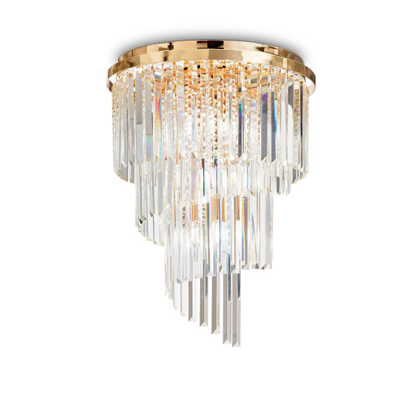 Кришталева люстра IDEAL LUX CARLTON PL12 ORO
