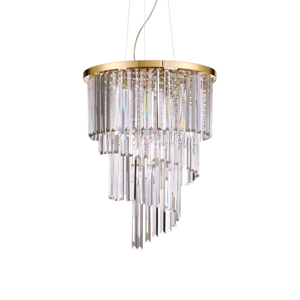 Хрустальная люстра IDEAL LUX CARLTON SP12 ORO