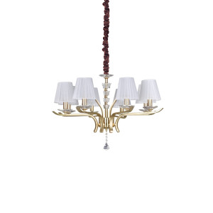 Люстра IDEAL LUX PEGASO SP8 OTTONE SATINATO