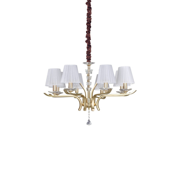 Люстра IDEAL LUX PEGASO SP8 OTTONE SATINATO
