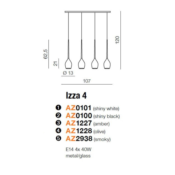 Люстра AZZARDO AZ2938