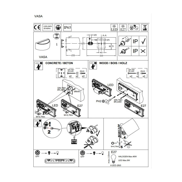 Светильник уличный NORLYS 127B