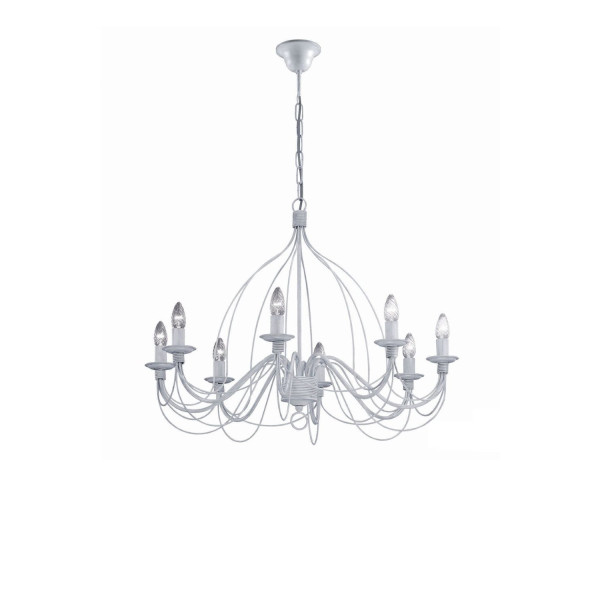Люстра IDEAL LUX CORTE SP8 BIANCO ANTICO