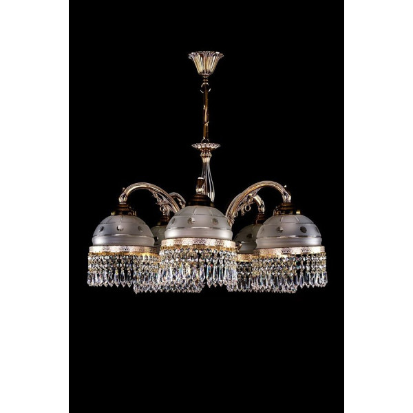 Кришталева люстра ARTGLASS CASSANDRA V CE бел.золото
