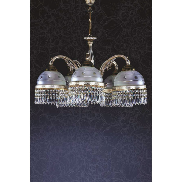 Кришталева люстра ARTGLASS CASSANDRA V CE бел.золото
