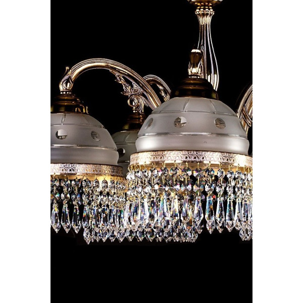 Кришталева люстра ARTGLASS CASSANDRA V CE бел.золото