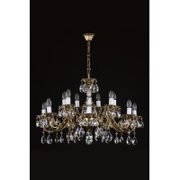 Кришталева люстра ARTGLASS VIKTORIE brass antiq (CE)