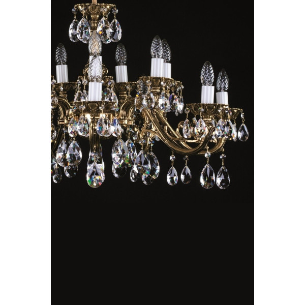 Хрустальная люстра ARTGLASS VIKTORIE brass antiq (CE)
