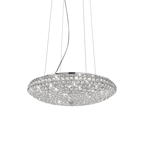 Кришталева люстра IDEAL LUX KING SP12 CROMO