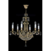 Кришталева люстра ARTGLASS FOUNTAIN brass antiq (CE)