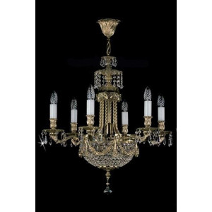 Кришталева люстра ARTGLASS FOUNTAIN brass antiq (CE)
