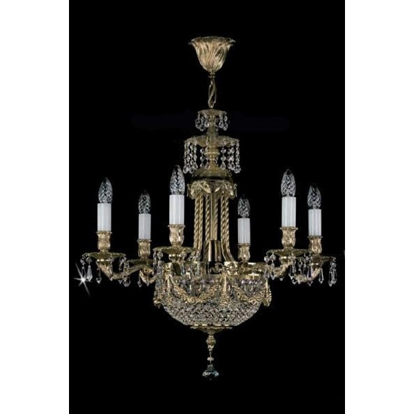 Хрустальная люстра ARTGLASS FOUNTAIN brass antiq (CE)