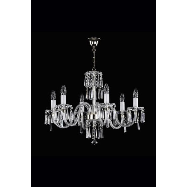Кришталева люстра ARTGLASS INGEBORG VI nikl (CE)