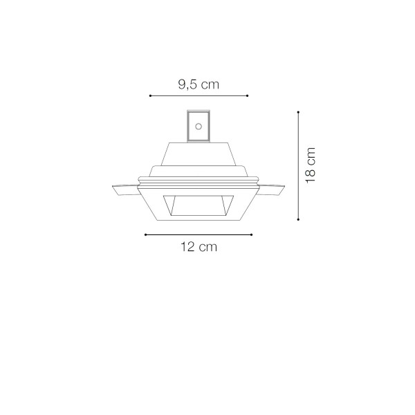 Точечный светильник IDEAL LUX SAMBA FI1 SQUARE BIG