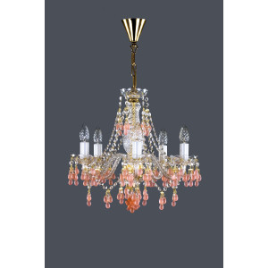 Кришталева люстра ARTGLASS ROSANA V (roz)