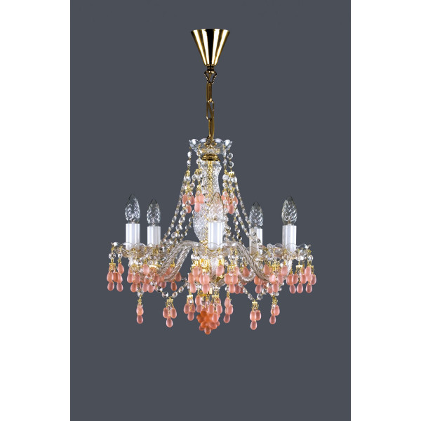 Кришталева люстра ARTGLASS ROSANA V (roz)