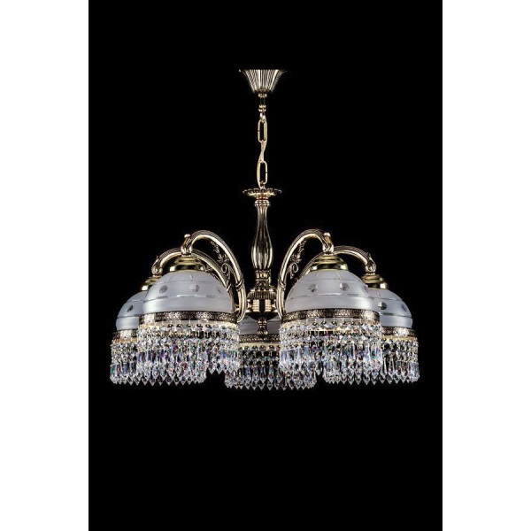 Кришталева люстра ARTGLASS CASSANDRA V CE brass ant