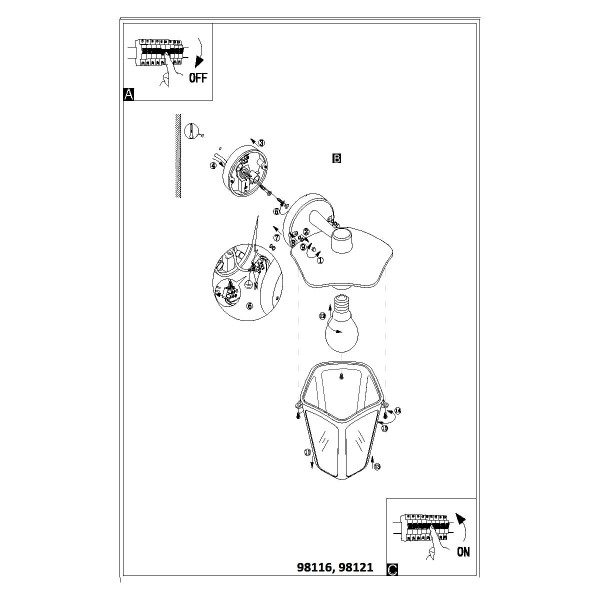 Светильник уличный EGLO 98121