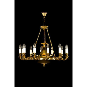 Люстра ARTGLASS GERALDINA brass antiq
