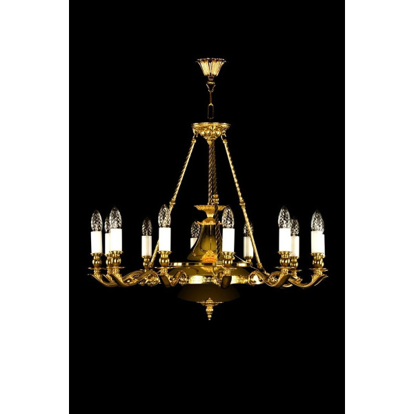 Люстра ARTGLASS GERALDINA brass antiq
