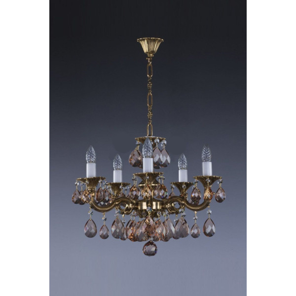Хрустальная люстра ARTGLASS JARMILA V brass antiq (CE)
