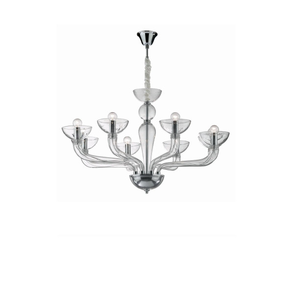 Люстра IDEAL LUX CASANOVA SP8 TRASPARENTE