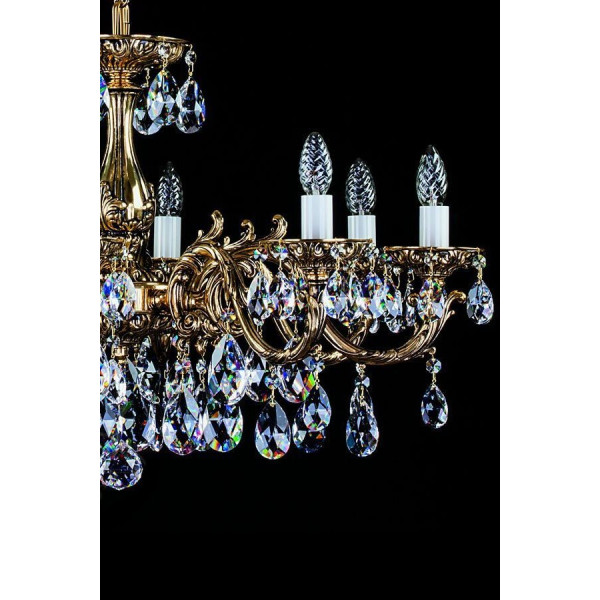Хрустальная люстра ARTGLASS CR 0011/08/20 brass antiq (CE)