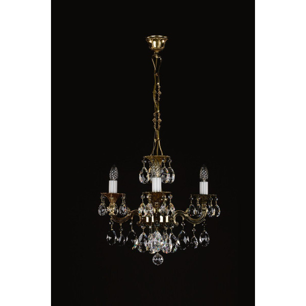 Кришталева люстра ARTGLASS JARMILA III brass antiq (CE)