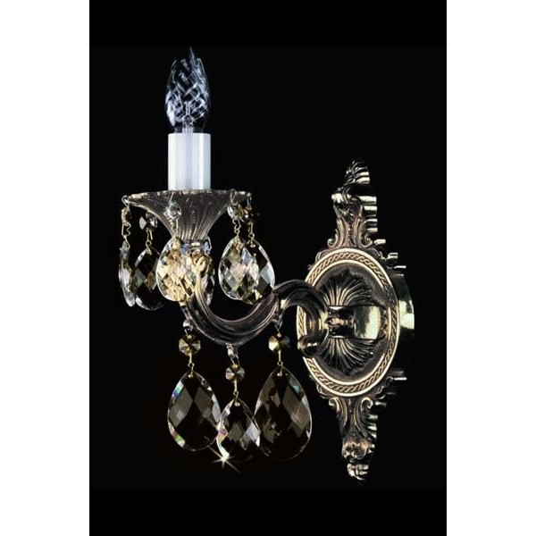 Хрустальное бра ARTGLASS SARKA I brass antiq (CE, (8003))