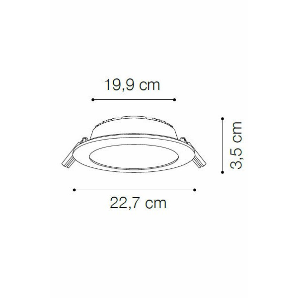 Точковий світильник IDEAL LUX GROOVE 30W ROUND 3000K