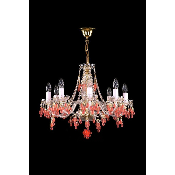 Кришталева люстра ARTGLASS ROSANA VIII (roz)