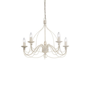 Люстра IDEAL LUX CORTE SP5 BIANCO ANTICO