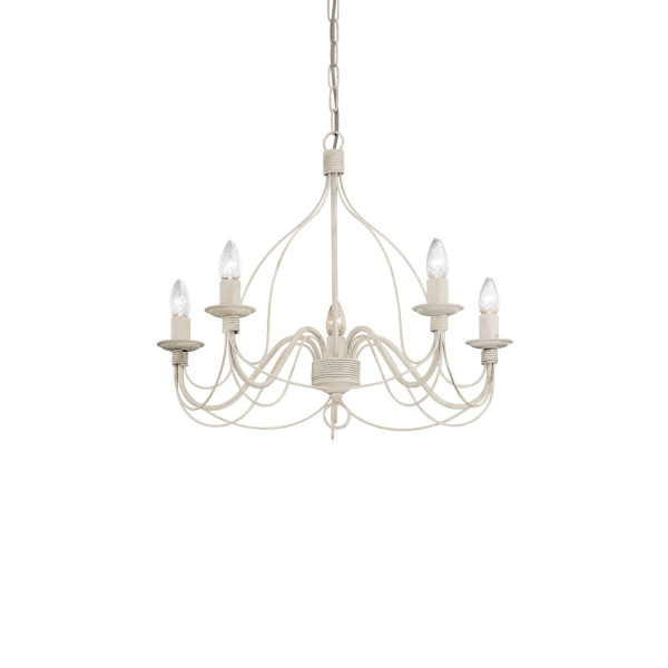 Люстра IDEAL LUX CORTE SP5 BIANCO ANTICO
