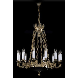 Люстра ARTGLASS EGONA brass antiq