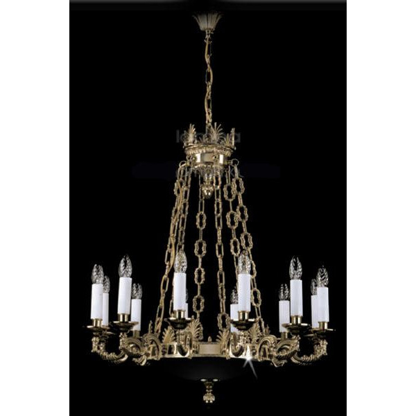 Люстра ARTGLASS EGONA brass antiq