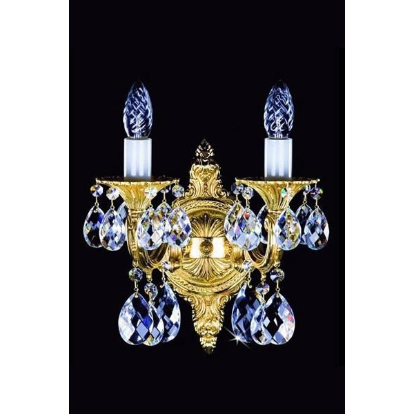 Хрустальное бра ARTGLASS SARKA II matt brass (CL)