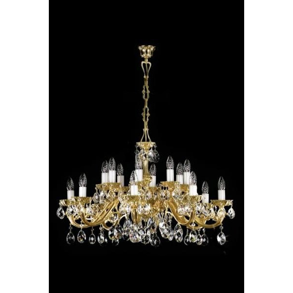 Кришталева люстра ARTGLASS VIKTORIE matt brass (CE)