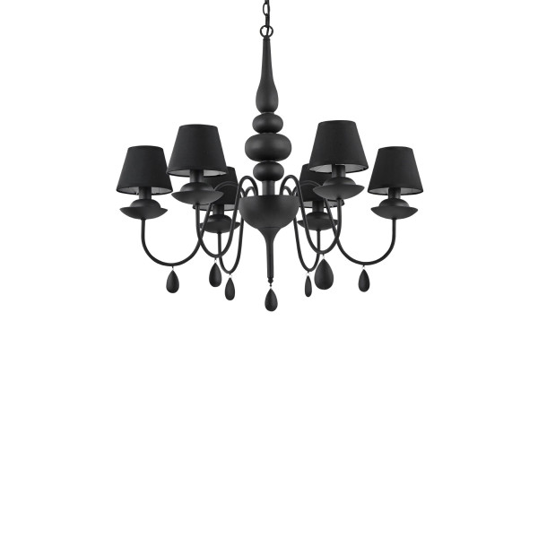 Люстра IDEAL LUX BLANCHE SP6 NERO
