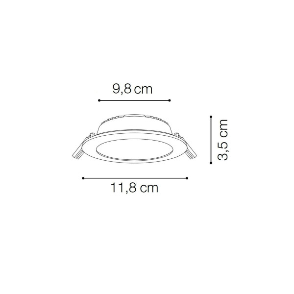 Точечный светильник IDEAL LUX GROOVE 10W ROUND 4000K